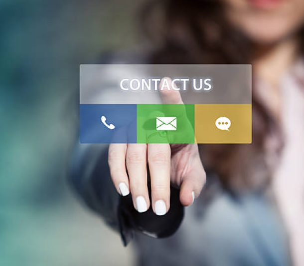 istockphoto-609801866-612×612 Businesswoman choosing contact us button on virtual touch screen. Customer service concept.